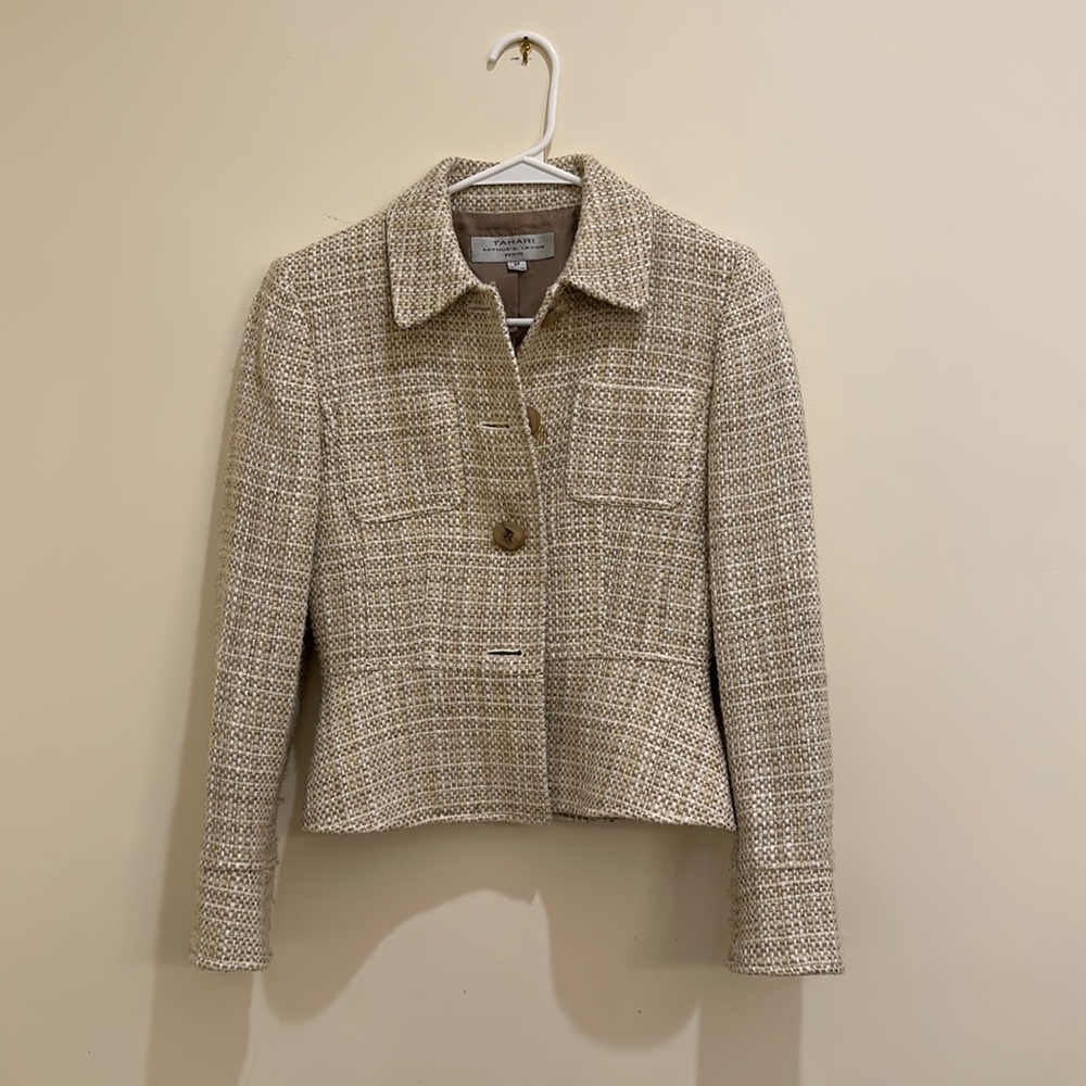 Tahari 2P Tweed Style Blazer